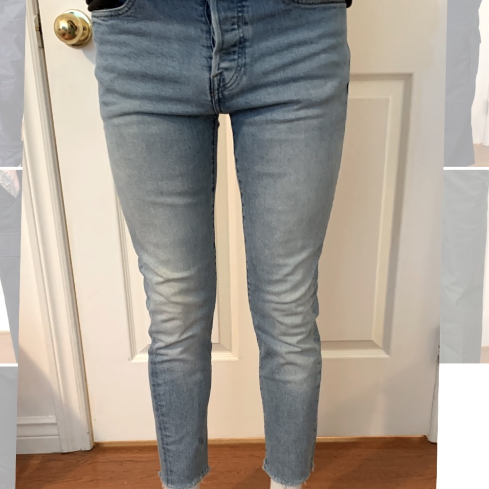 Mens H&M Skinny Fit Cropped Jeans